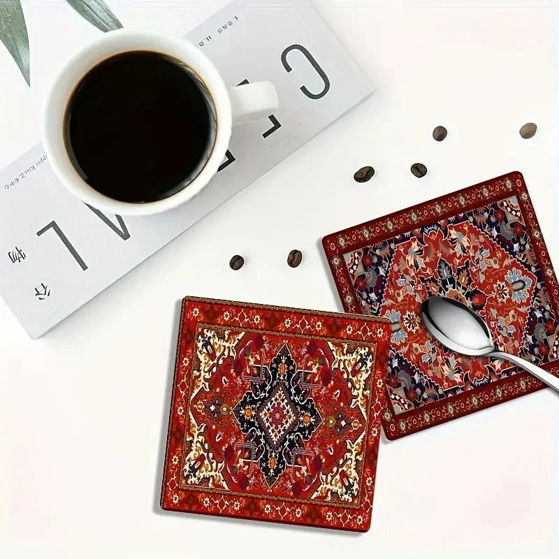 Set of wooden coasters
