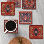 Set of wooden coasters